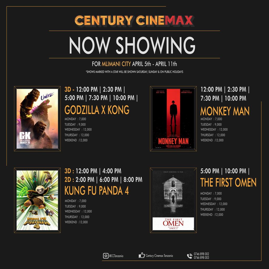 Updated Cinema Schedule for Tanzania Movie Theaters - Bobland : Techniques